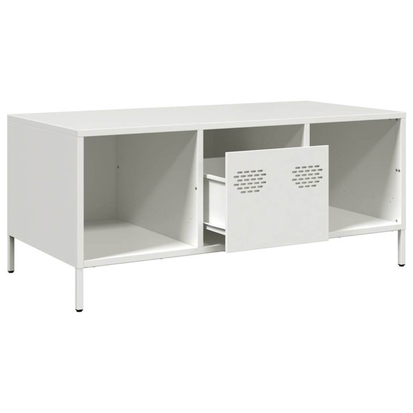 Mesa de centro 101.5x50x43.5 cm aço laminado a frio branco M 5