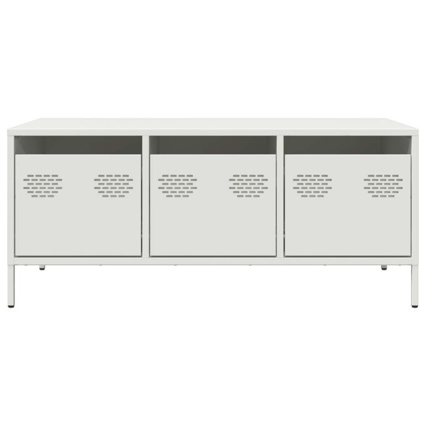 Mesa de centro acero laminado en frío blanco 101.5x50x43.5 cm M 4