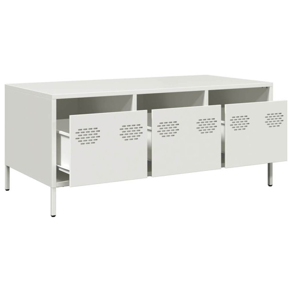 Mesa de centro 101.5x50x43.5 cm aço laminado a frio branco M 5