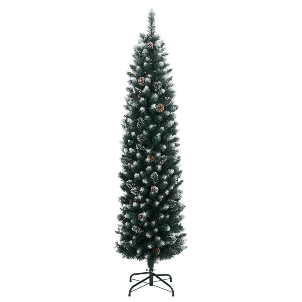 Árbol de Navidad artificial estrecho 150 LEDs 120 cm M 2
