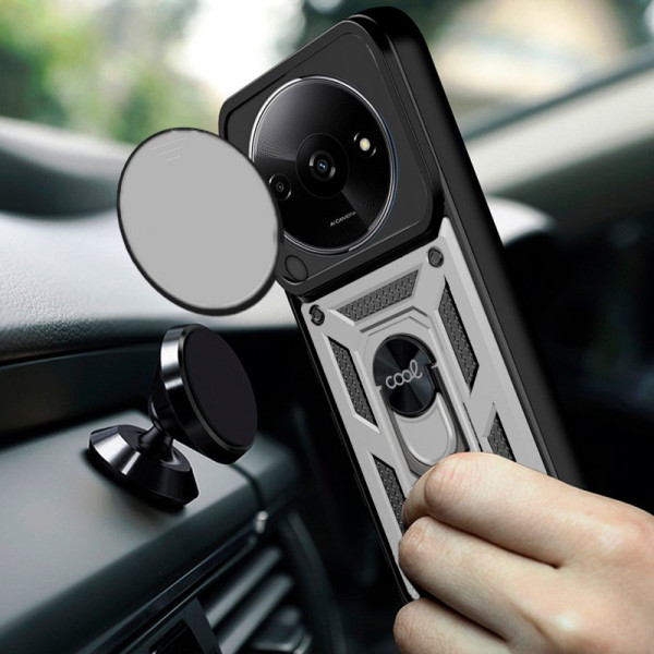 Carcasa COOL para Xiaomi Redmi A3 Hard Ring Plata M 3