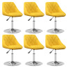 Sillas de comedor giratorias 6 uds terciopelo amarillo mostaza 1