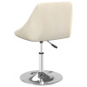Sillas de comedor giratorias 4 unidades terciopelo color crema 5