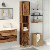 Armario de baño madera de ingeniería envejecida 30x30x190 cm 3