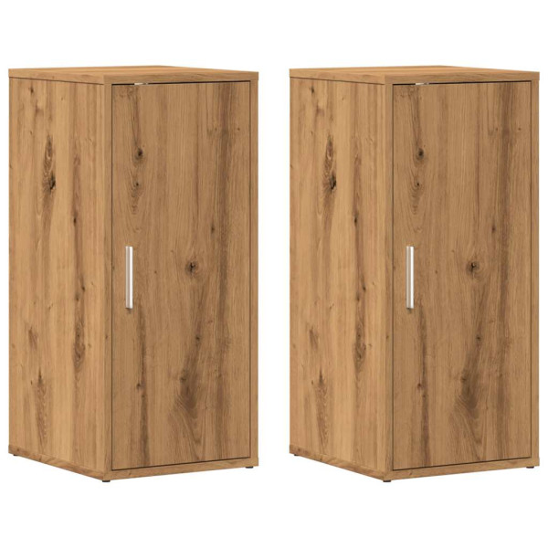 Muebles zapateros 2 uds madera roble artisan 32x35x70 cm M 4