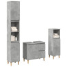 Set muebles de baño 2 piezas madera contrachapada gris hormigón 1