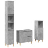 Set muebles de baño 2 piezas madera contrachapada gris hormigón 2