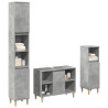 Set muebles de baño 2 piezas madera contrachapada gris hormigón 1
