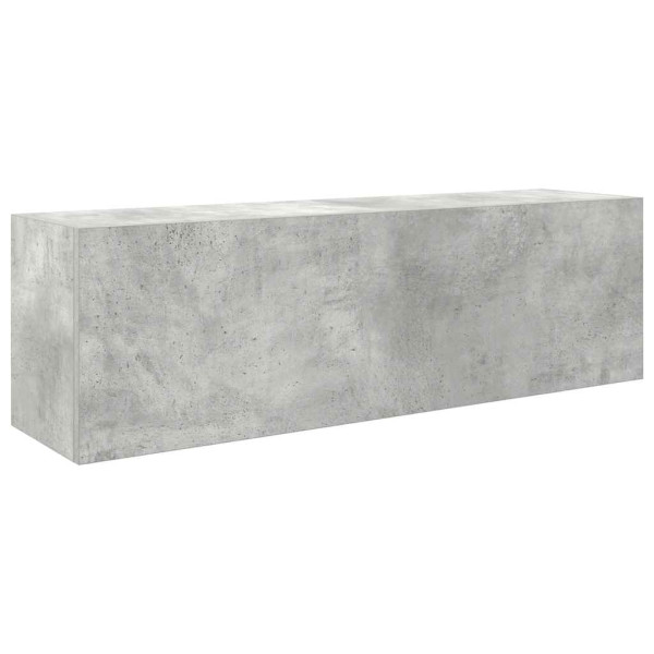 Mueble pared baño madera ingeniería gris hormigón 100x25x30cm M 2