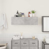 Mueble pared baño madera ingeniería gris hormigón 100x25x30cm 3