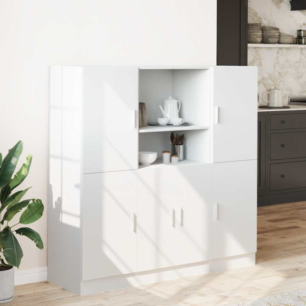 Mueble de cocina 3 piezas madera contrachapada blanca M 3