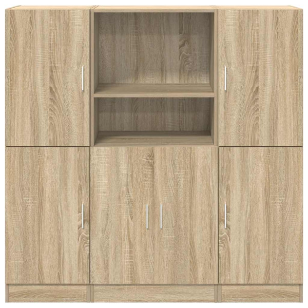 Set de muebles de cocina 3 pzas madera ingeniería roble sonoma M 5