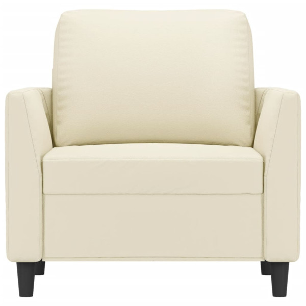 Sillón cuero sintético crema 60 cm M 3