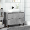 Mueble de lavabo madera de ingeniería gris hormigón 80x33x60 cm 3