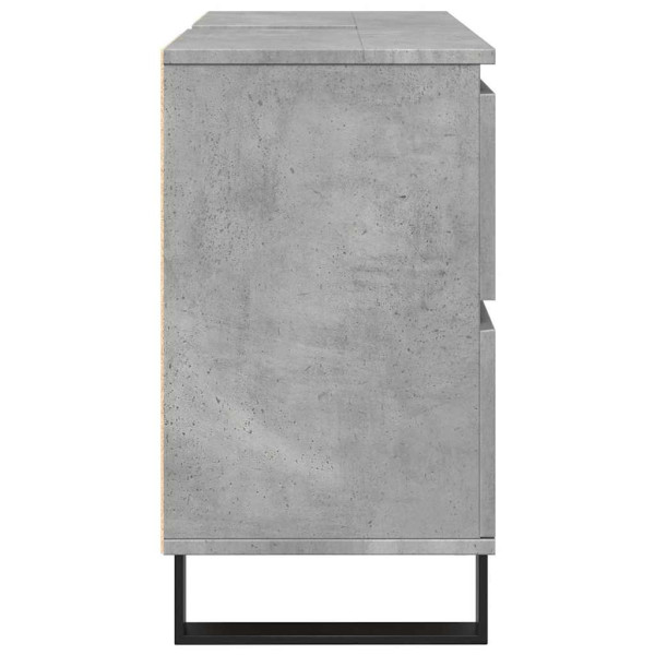 Mueble de lavabo madera de ingeniería gris hormigón 80x33x60 cm M 5