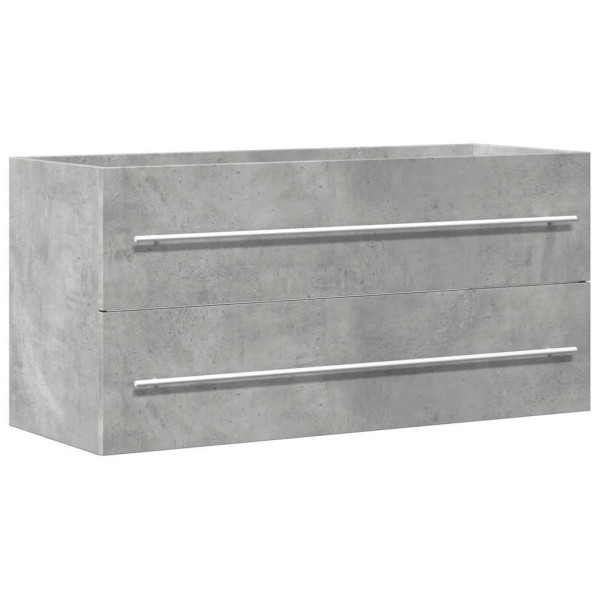 Armario para lavabo contrachapada gris hormigón 100x38.5x48 cm M 2