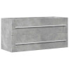 Armario para lavabo contrachapada gris hormigón 100x38.5x48 cm 2