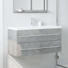 Armario para lavabo contrachapada gris hormigón 100x38.5x48 cm 3