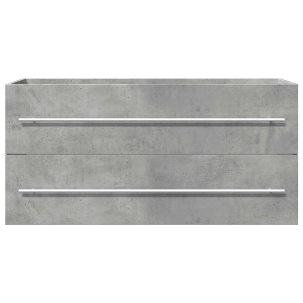 Armario para lavabo contrachapada gris hormigón 100x38.5x48 cm M 4