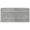 Armario para lavabo contrachapada gris hormigón 100x38.5x48 cm 4