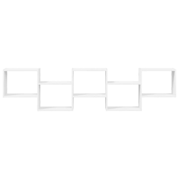 Estante parede cúbica 5 compartimentos derivados madeira branco M 4