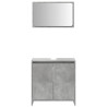 Set muebles de baño 2 piezas madera contrachapada gris hormigón 4