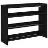 Mueble zapatero madera contrachapada negro 80x25x62 cm 2