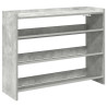 Mueble zapatero madera contrachapada gris hormigón 80x25x62 cm 2