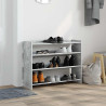 Mueble zapatero madera contrachapada gris hormigón 80x25x62 cm 3