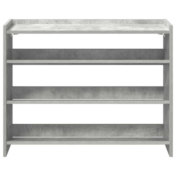 Mueble zapatero madera contrachapada gris hormigón 80x25x62 cm M 4