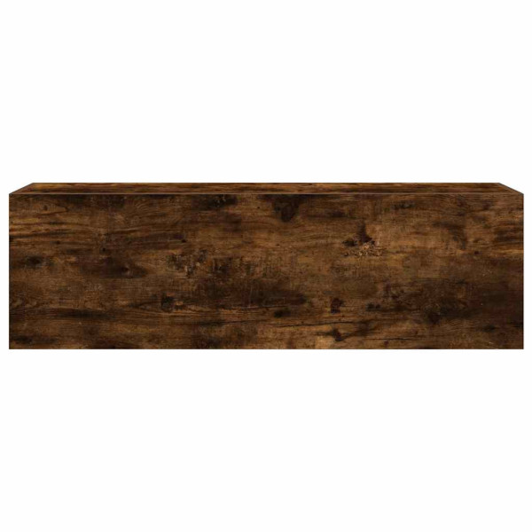 Mueble pared baño madera ingeniería roble ahumado 100x25x30cm M 4