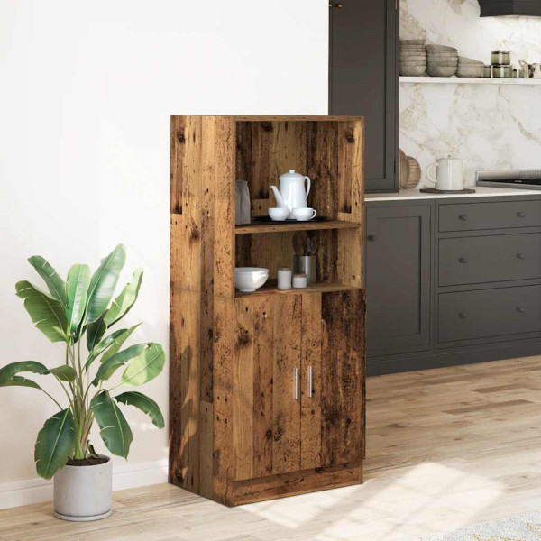 Mueble de cocina madera ingeniería envejecida 57x41.5x131.5 cm M 3