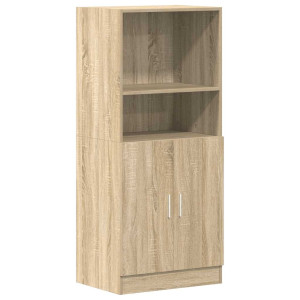 Mueble de cocina madera ingeniería roble sonoma 57x41.5x131.5cm H