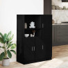 Mueble de cocina 2 piezas madera contrachapada negro 3