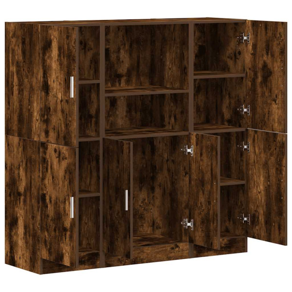 Set de muebles de cocina 3 pzas madera ingeniería roble ahumado M 4