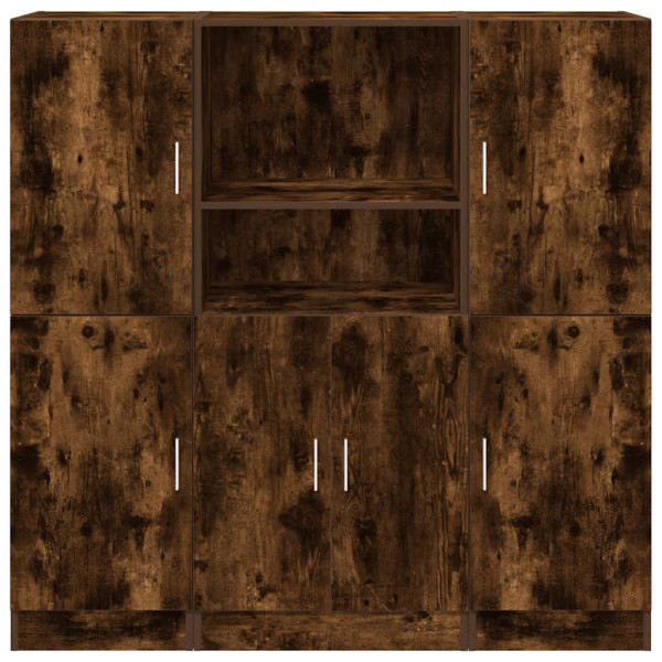 Set de muebles de cocina 3 pzas madera ingeniería roble ahumado M 5