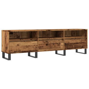 Mueble de TV madera ingeniería madera envejecida 150x30x44.5 cm H