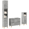 Set muebles de baño 2 piezas madera contrachapada gris hormigón 1