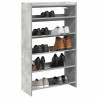Mueble zapatero madera contrachapada gris hormigón 60x25x100 cm 1