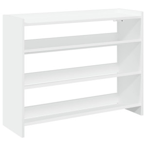 Mueble zapatero madera contrachapada blanco 80x25x62 cm H
