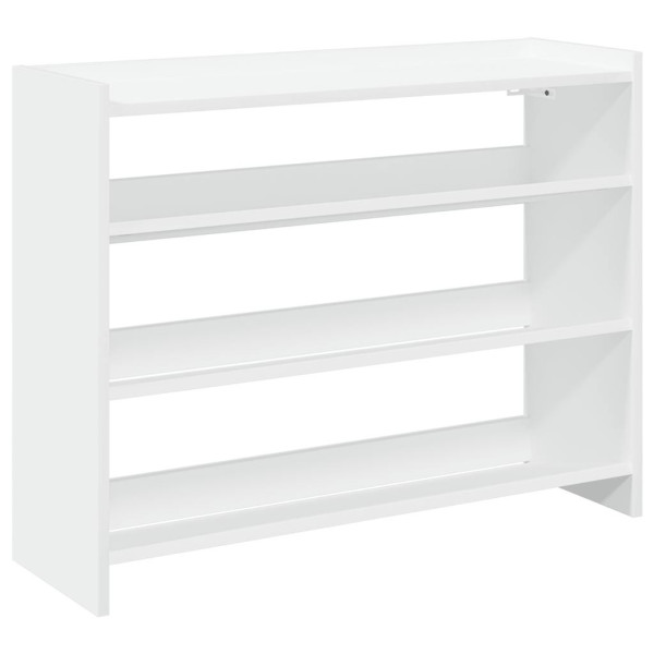 Mueble zapatero madera contrachapada blanco 80x25x62 cm M 2