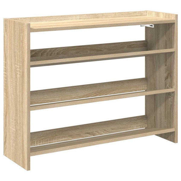 Mueble zapatero madera contrachapada roble sonoma 80x25x62 cm M 2