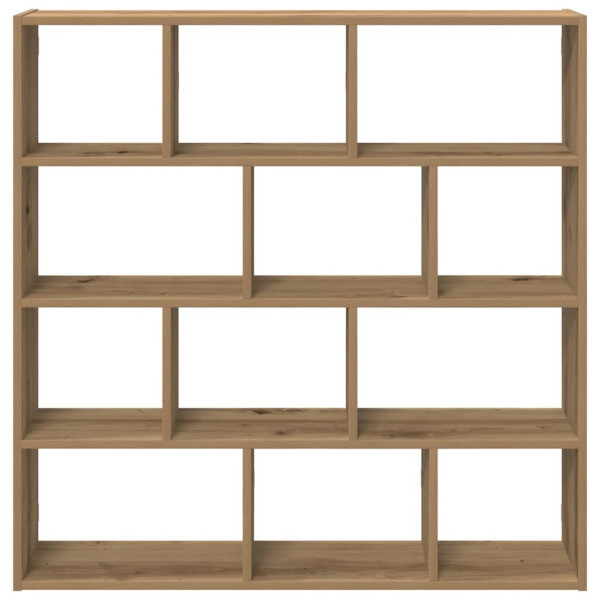 Estante cubo de pared 12 compartimentos madera roble artisan M 4