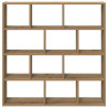 Estante cubo de pared 12 compartimentos madera roble artisan 4