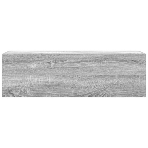 Armario de pared baño madera ingeniería gris sonoma 100x25x30cm M 5