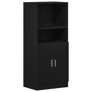 Mueble de cocina madera de ingeniería negro 57x41.5x131.5 cm H
