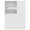 Mueble de cocina 2 piezas madera contrachapada blanca 4