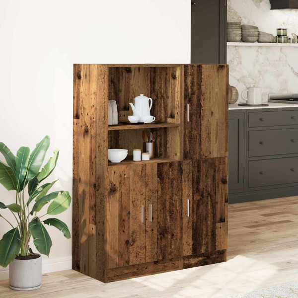 Mueble de cocina 2 piezas madera contrachapada madera vieja M 3