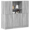 Set de muebles de cocina 3 pzas madera ingeniería gris sonoma 1