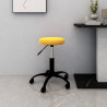 Silla de oficina giratoria de terciopelo amarillo mostaza 1